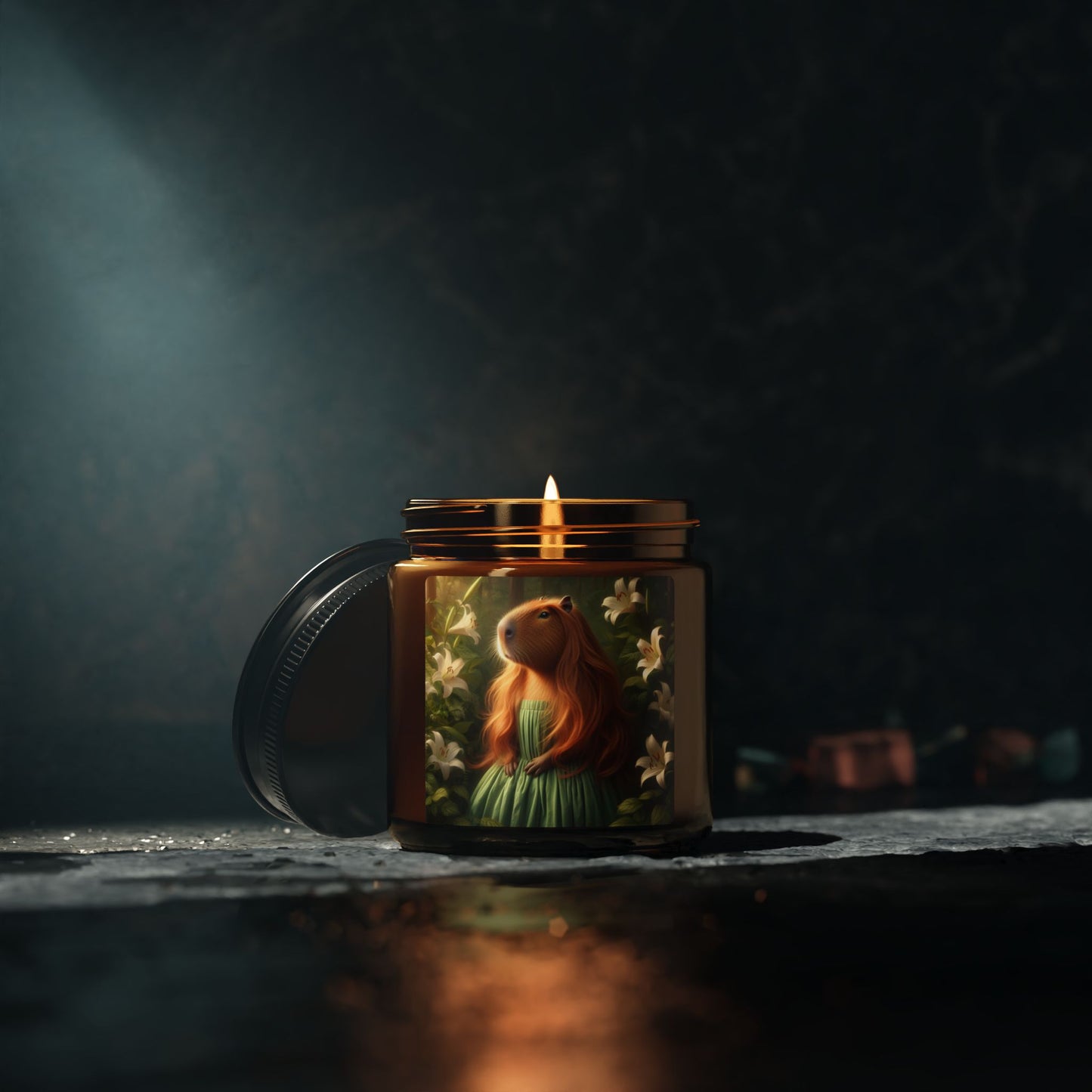 Scented Soy Candle - Pre-Raphaelite capybara