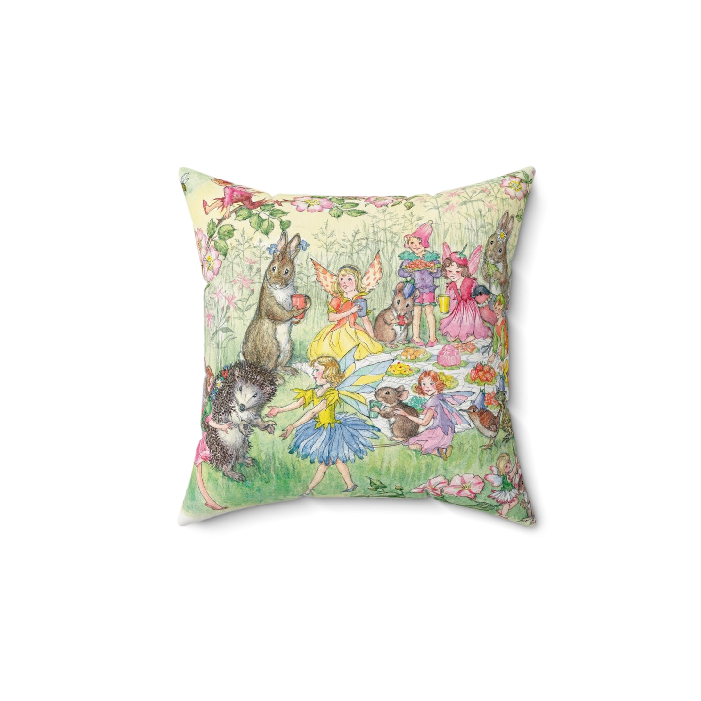 Faux suede pillow - The Fairy Picnic