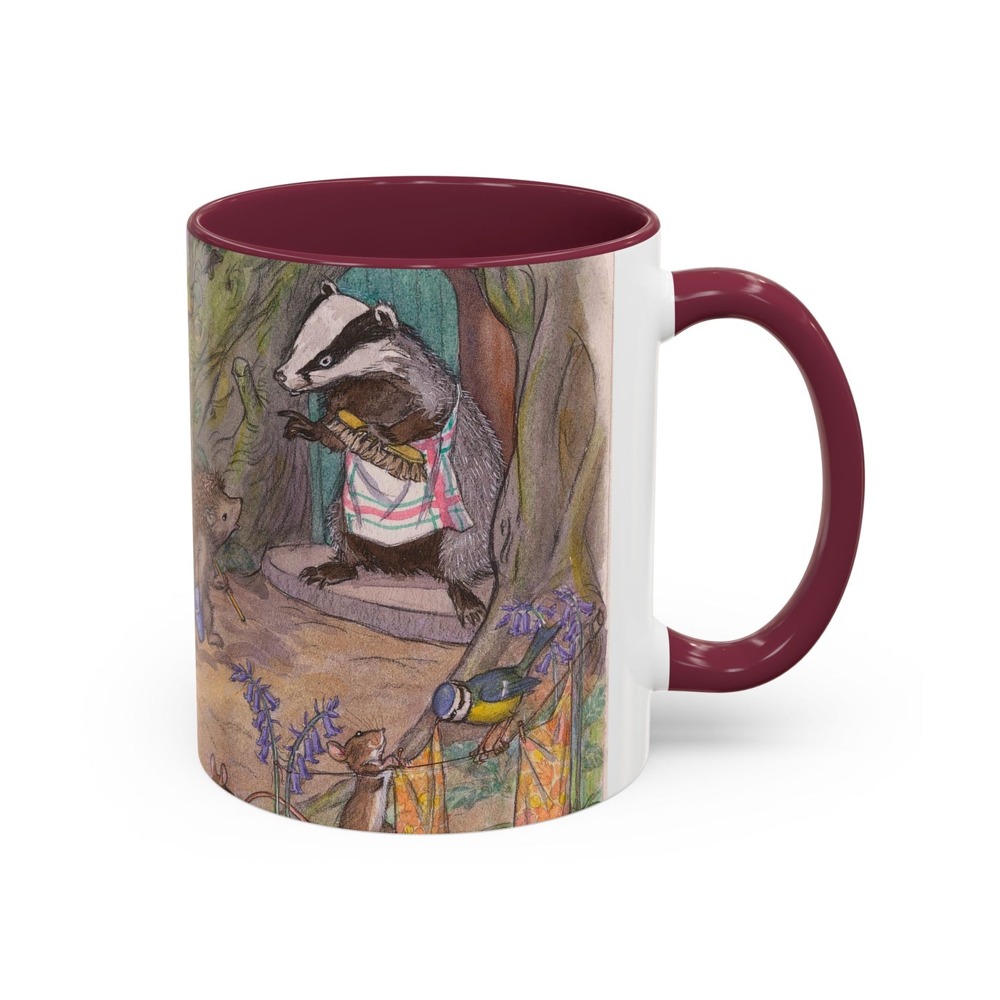 Badger's Spring Clean Maroon Mug