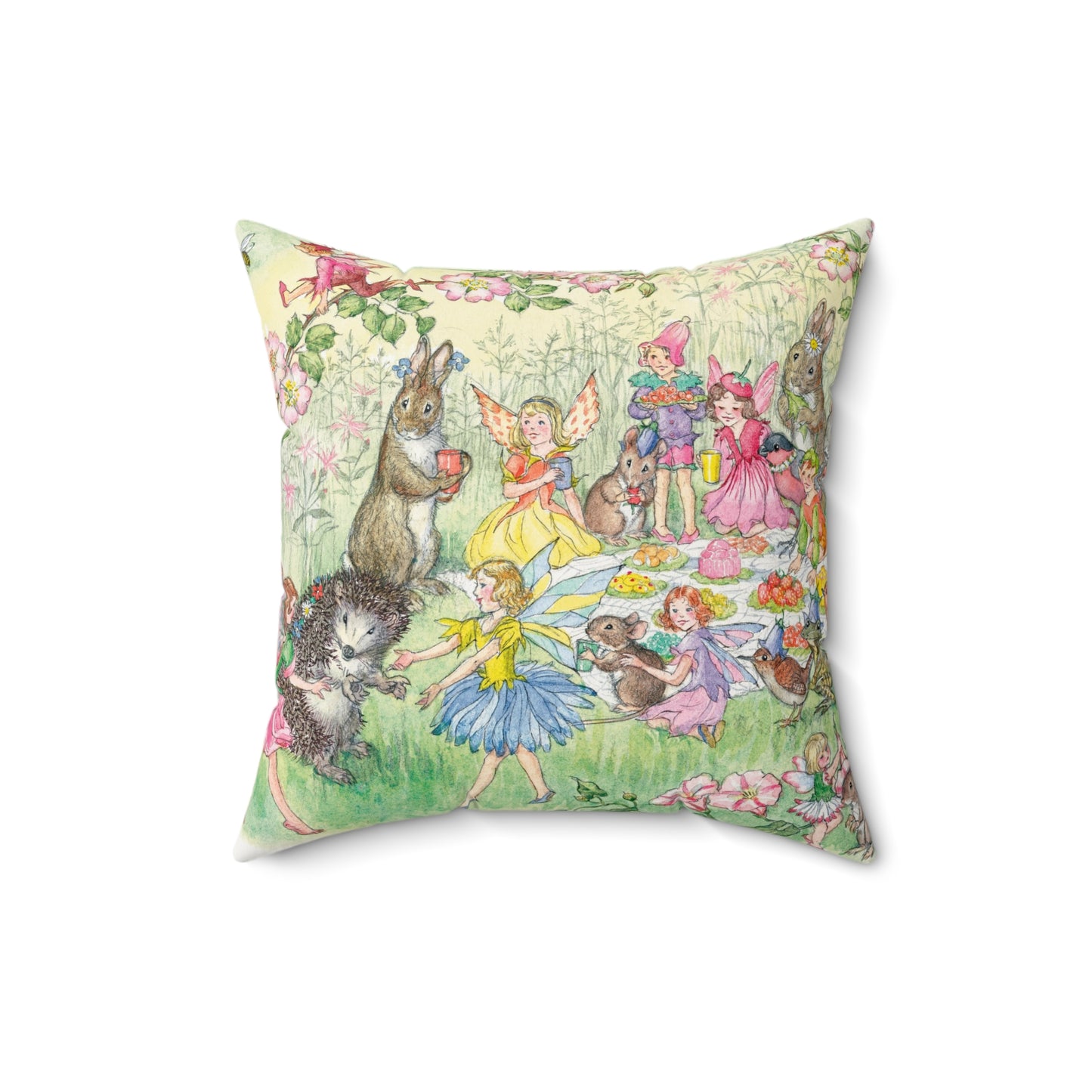 Faux suede pillow - The Fairy Picnic