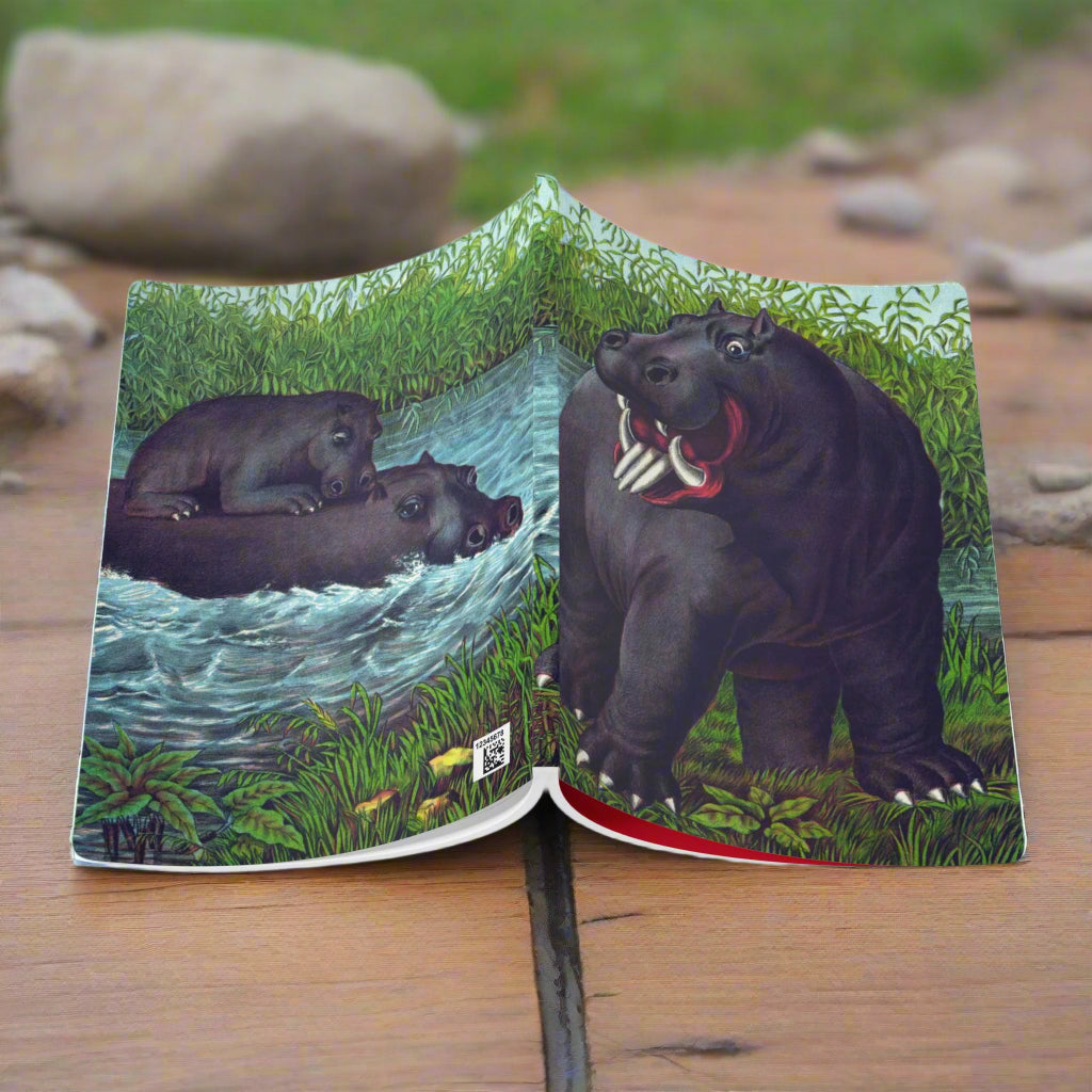 Softcover Journal - vintage hippo