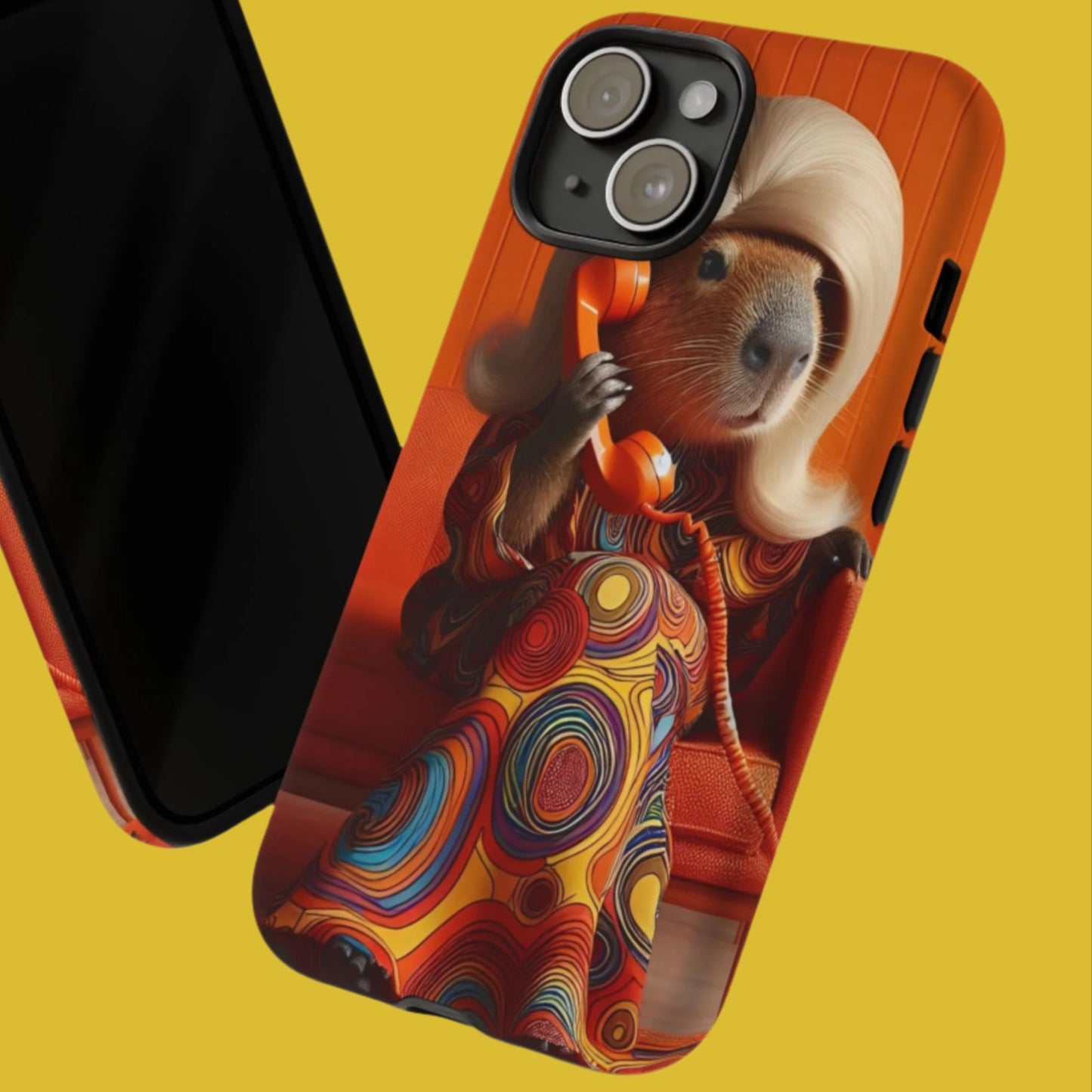 capybara iPhone case 70's design kitsch fun quirky