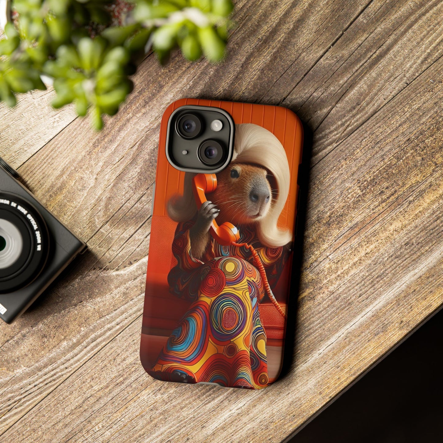 iPhone 15 case - 70's Capybara design