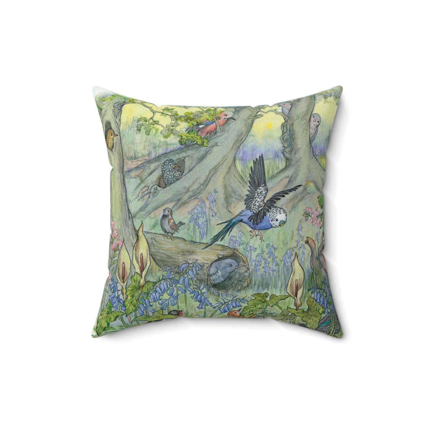 Faux suede pillow - Fly away