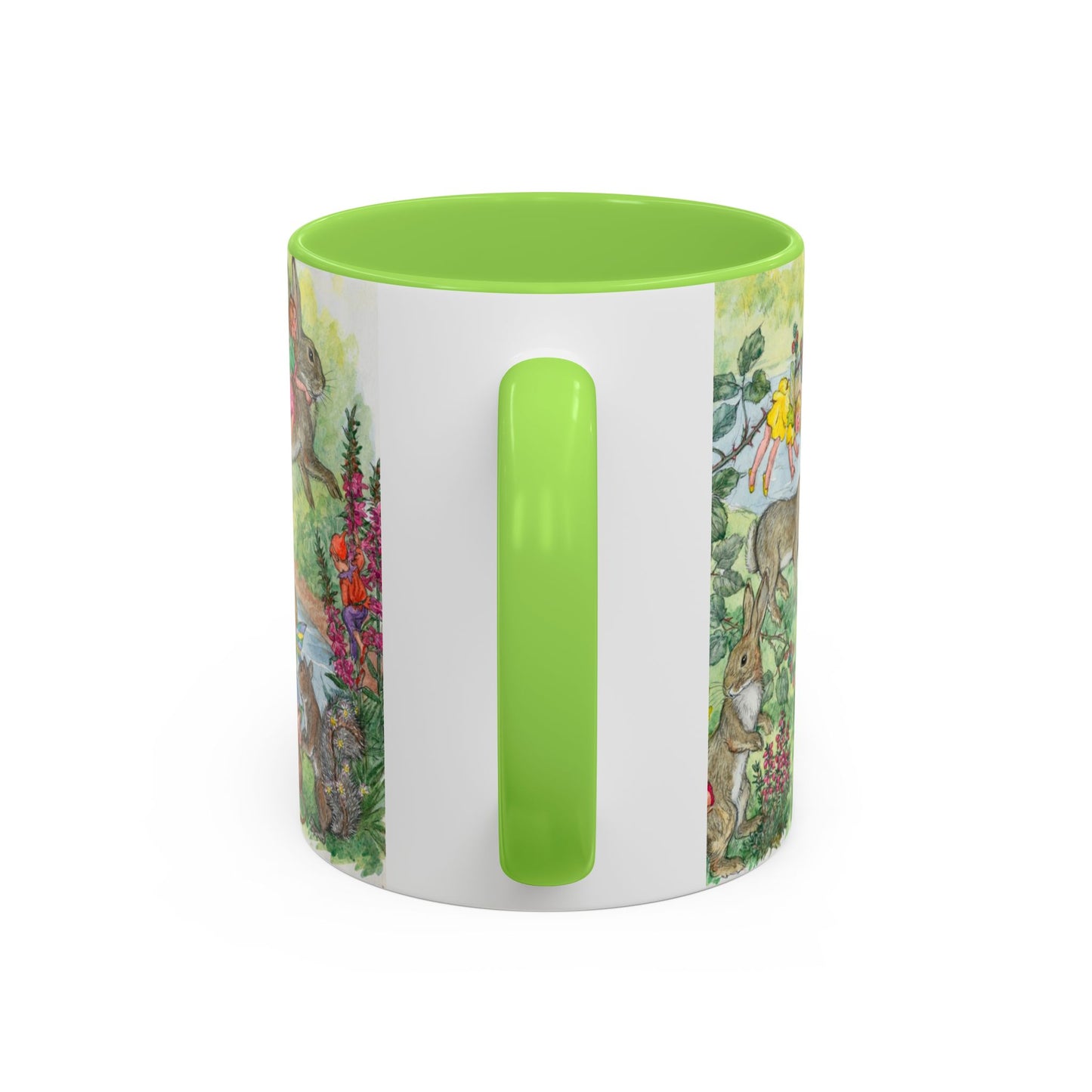 Fairy Rabbits Green Mug