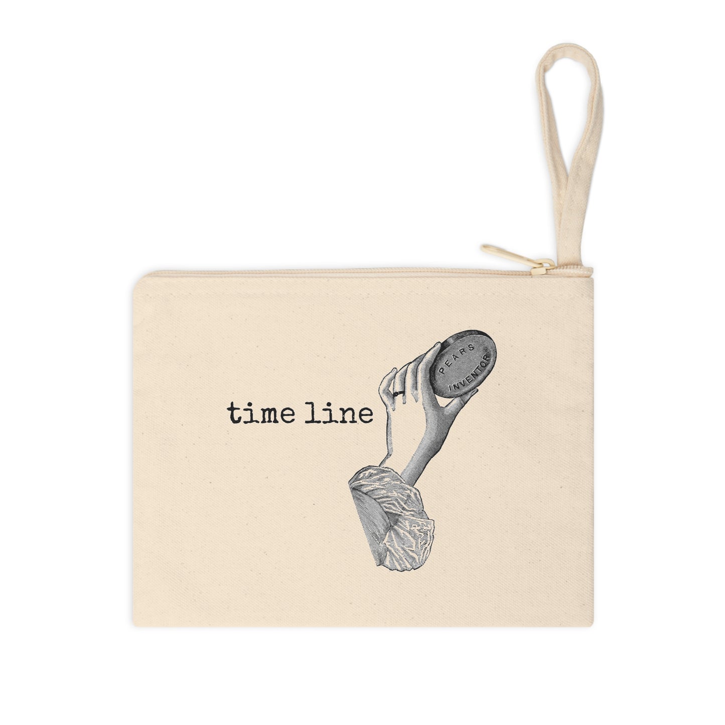 misc. miscellaneous time line cleanse soap hand funny illustration Victorian canvas zip bag pouch tote mini purse suitcase rucksack carry organize store storage office work home house lady woman funny humor cotton canvas gift present man