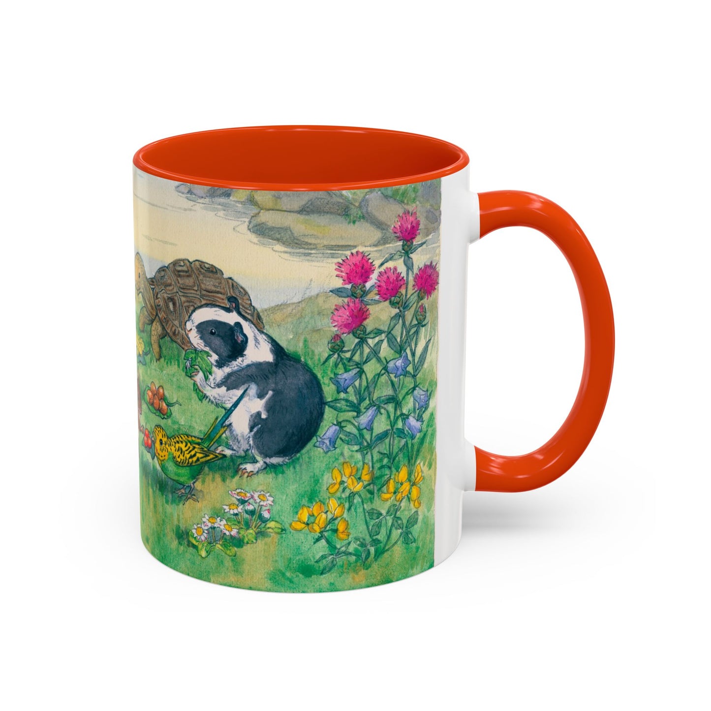 Guinea Pig Picnic Orange Mug