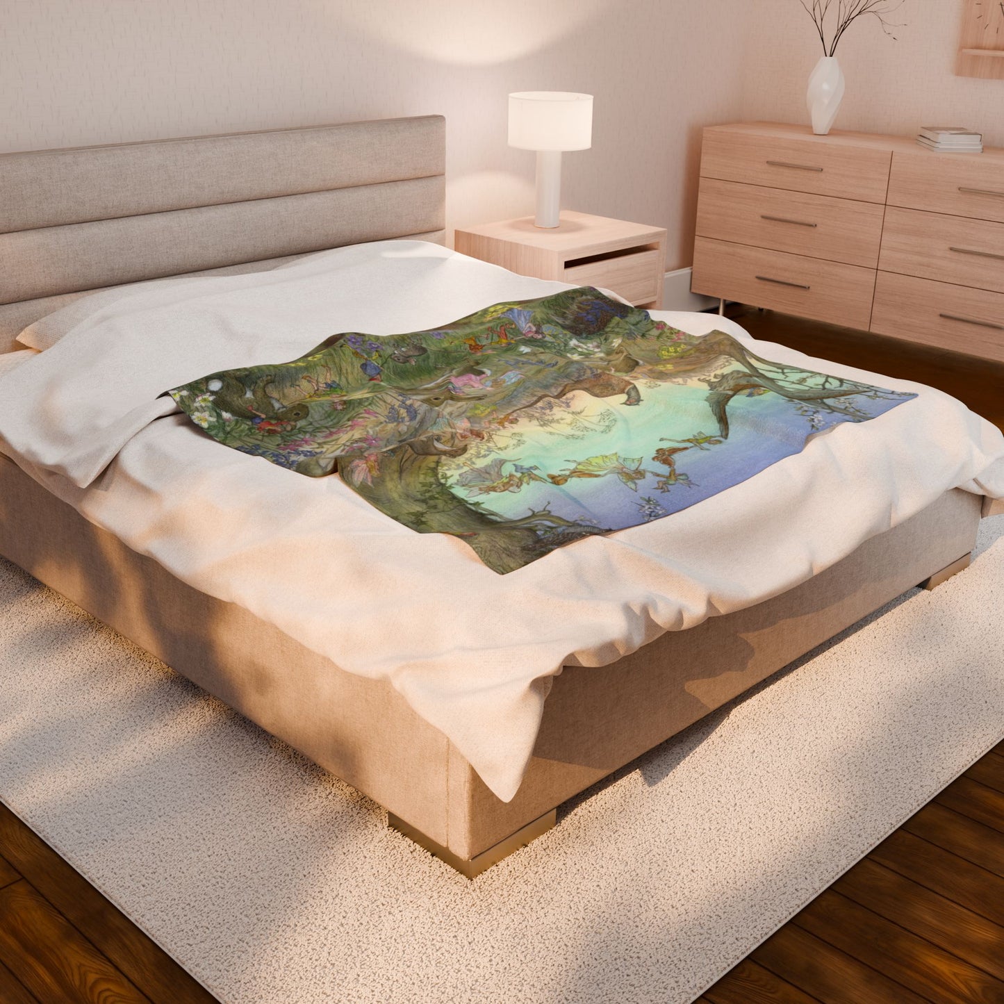 Rabbit Fairies Plush Blanket