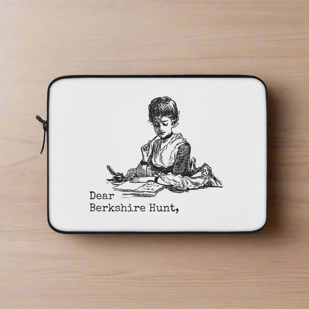 laptop bag sleeve carry office work business rude woman vintage illustration