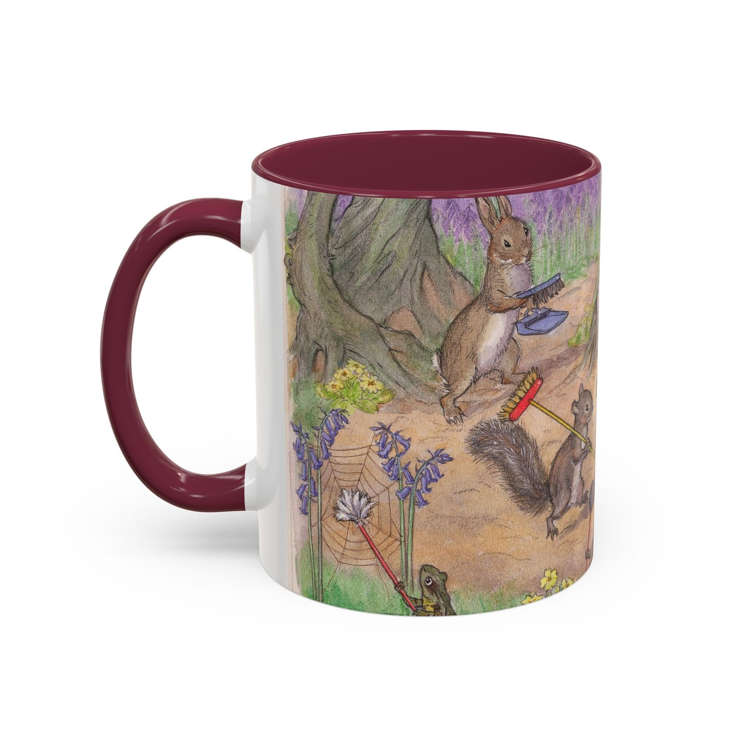 Badger's Spring Clean Maroon Mug