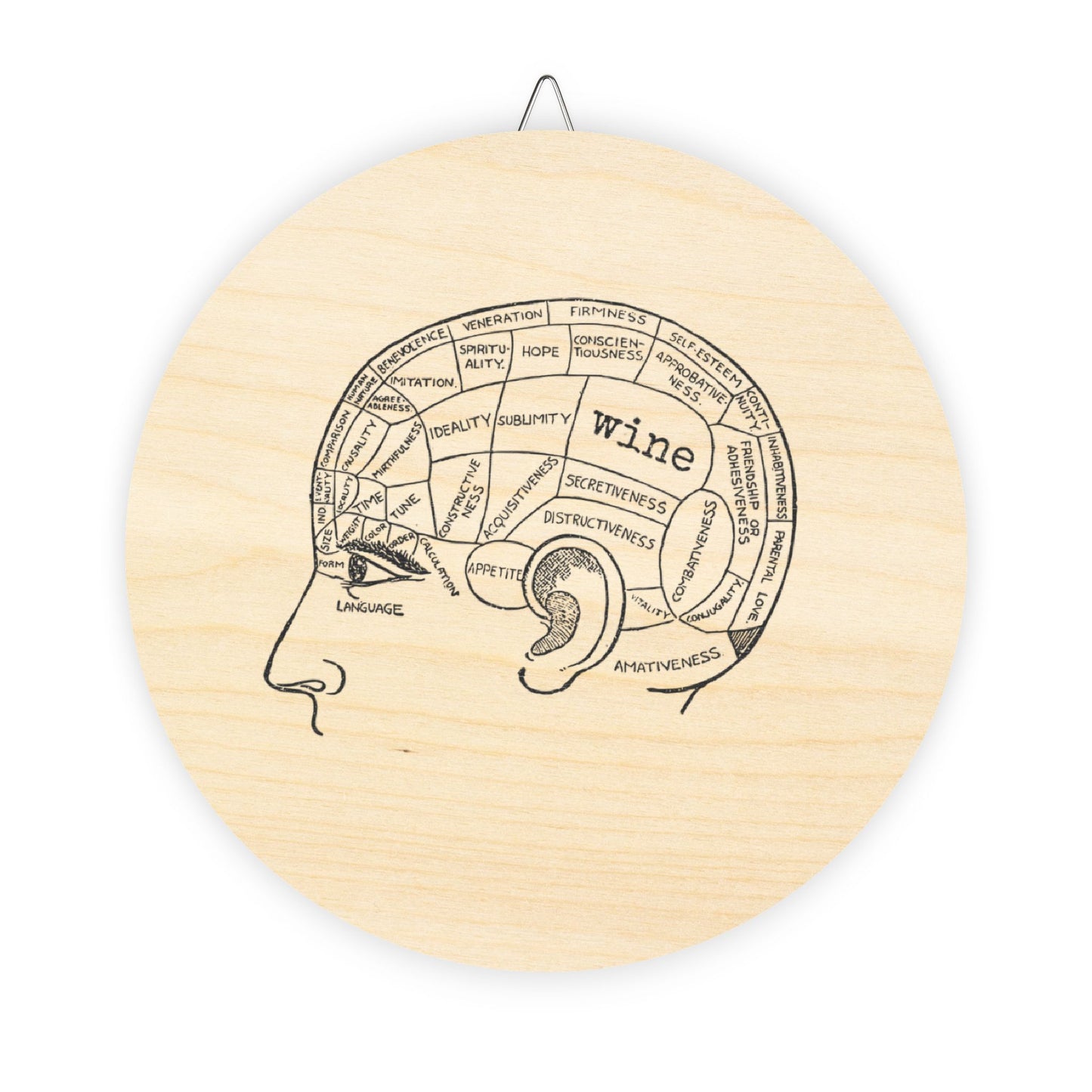 Wooden Sign - wine brain