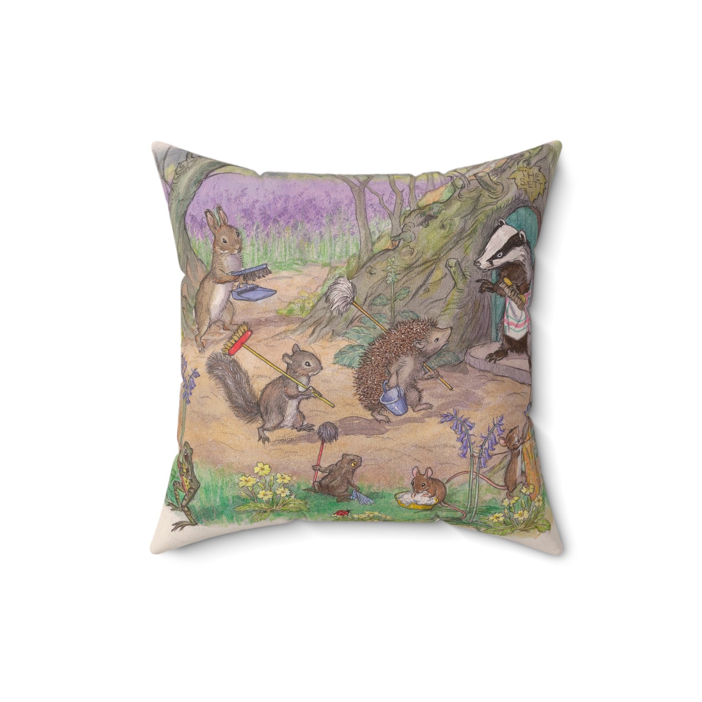 Faux suede pillow - Badger's Spring Clean