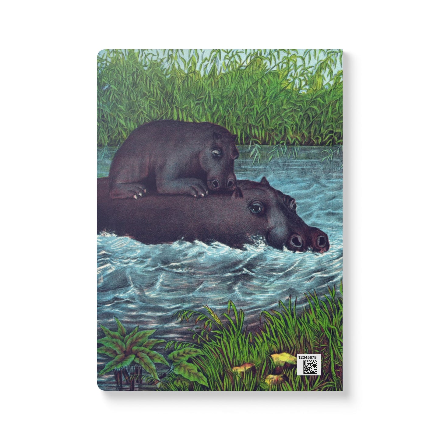 Softcover Journal - vintage hippo