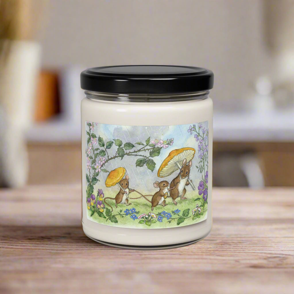 Rainy Day Mice Scented Soy Candle