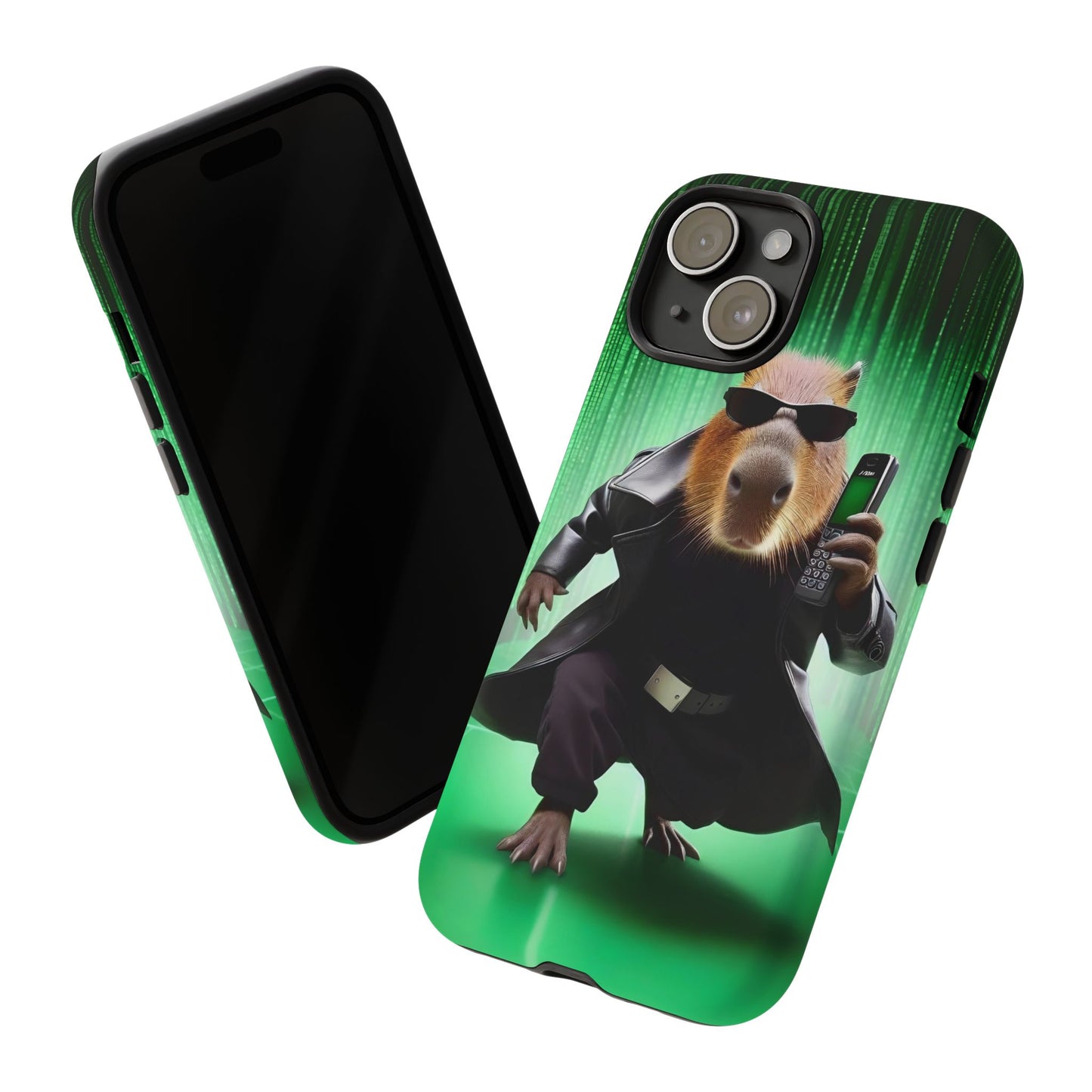 iPhone 15 case - Matrix inspired Capybara design