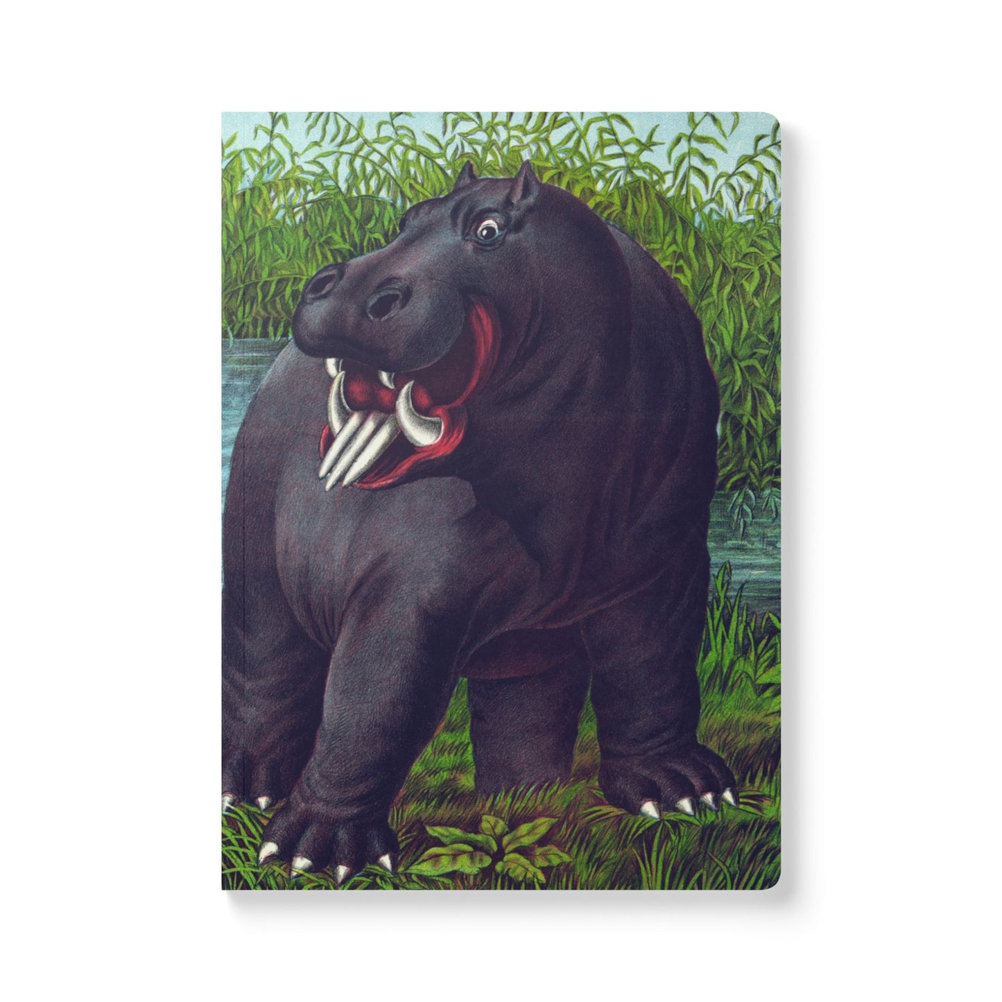 Softcover Journal - vintage hippo