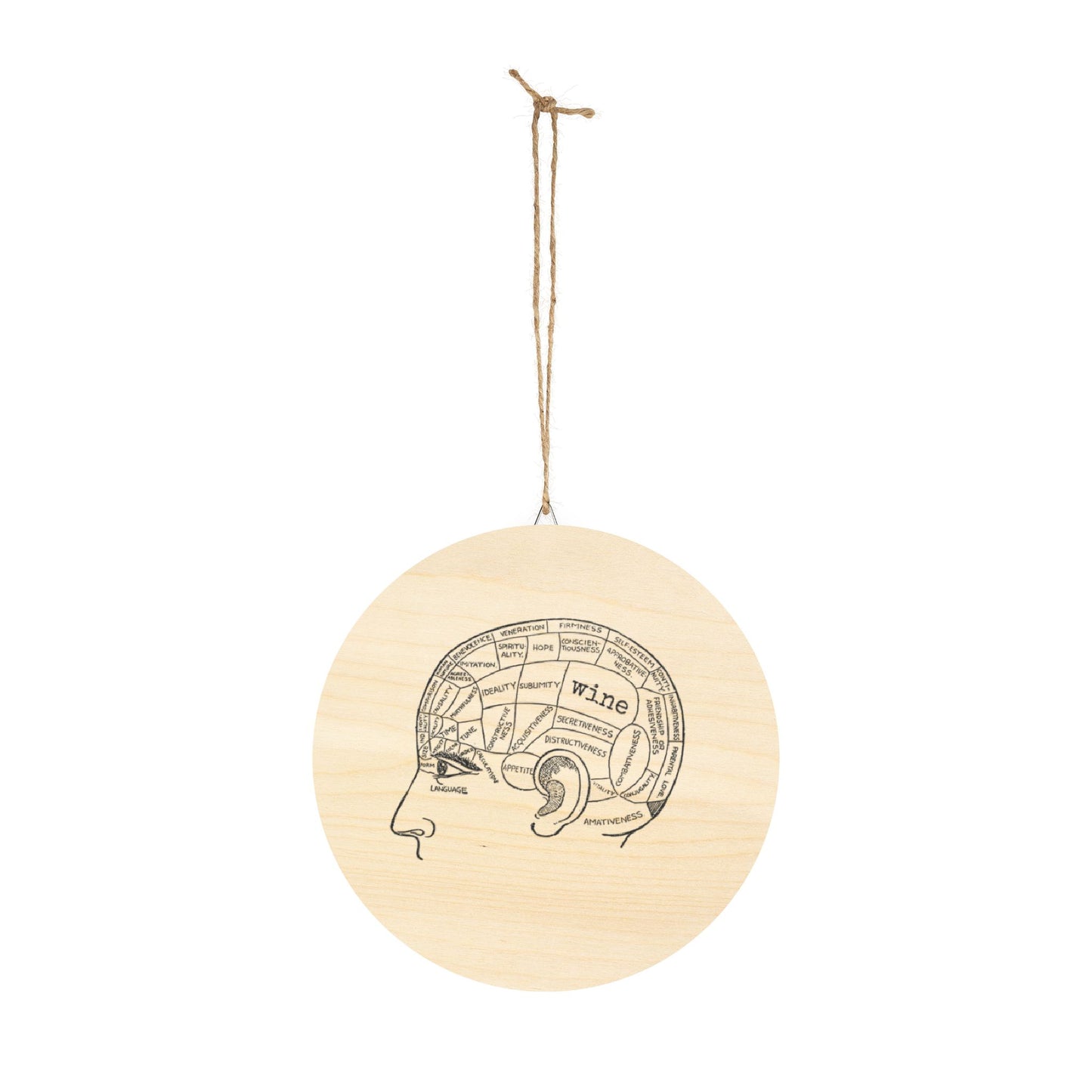 Wooden Sign - wine brain