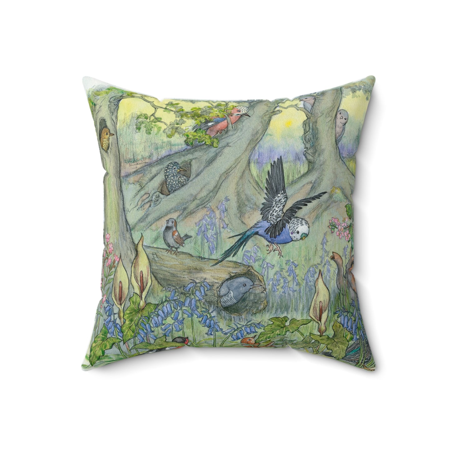 Faux suede pillow - Fly away