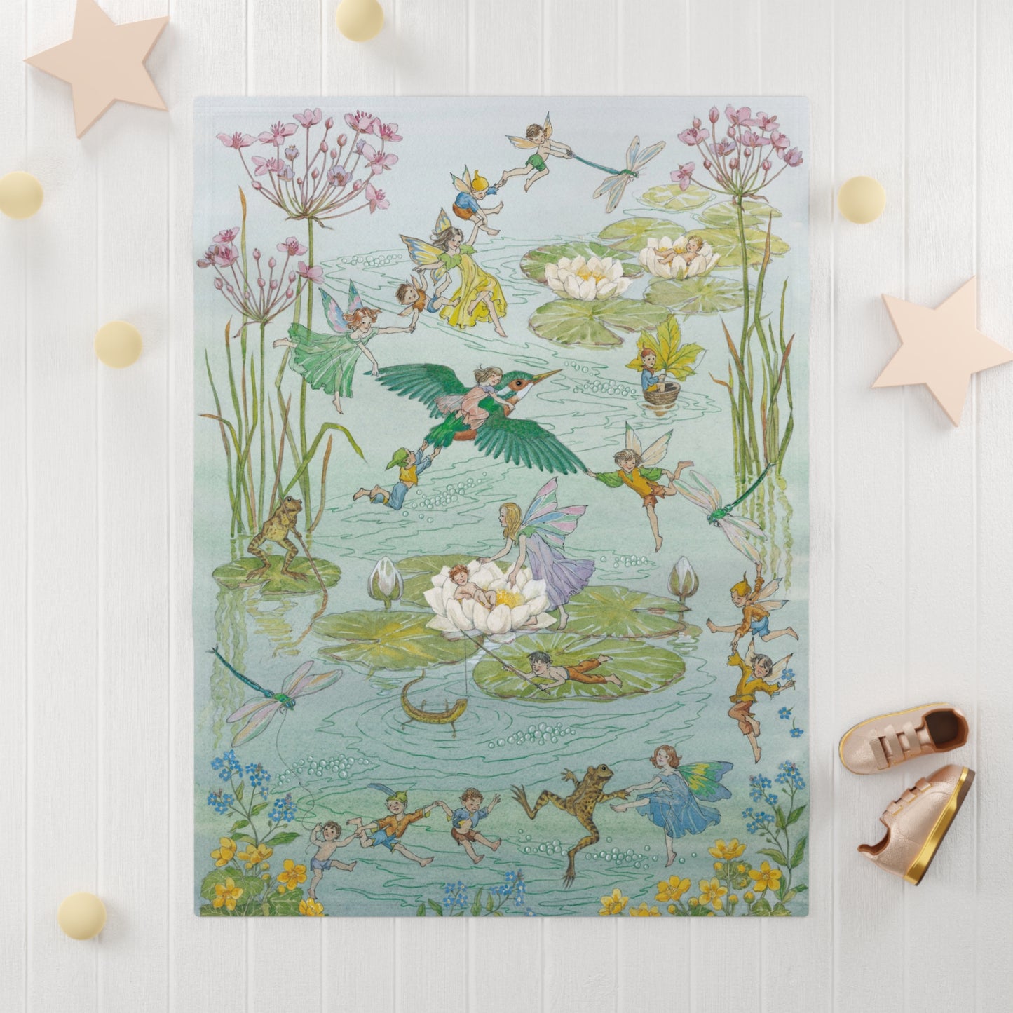 Waterlily Fairies Baby Blanket - Soft Fleece