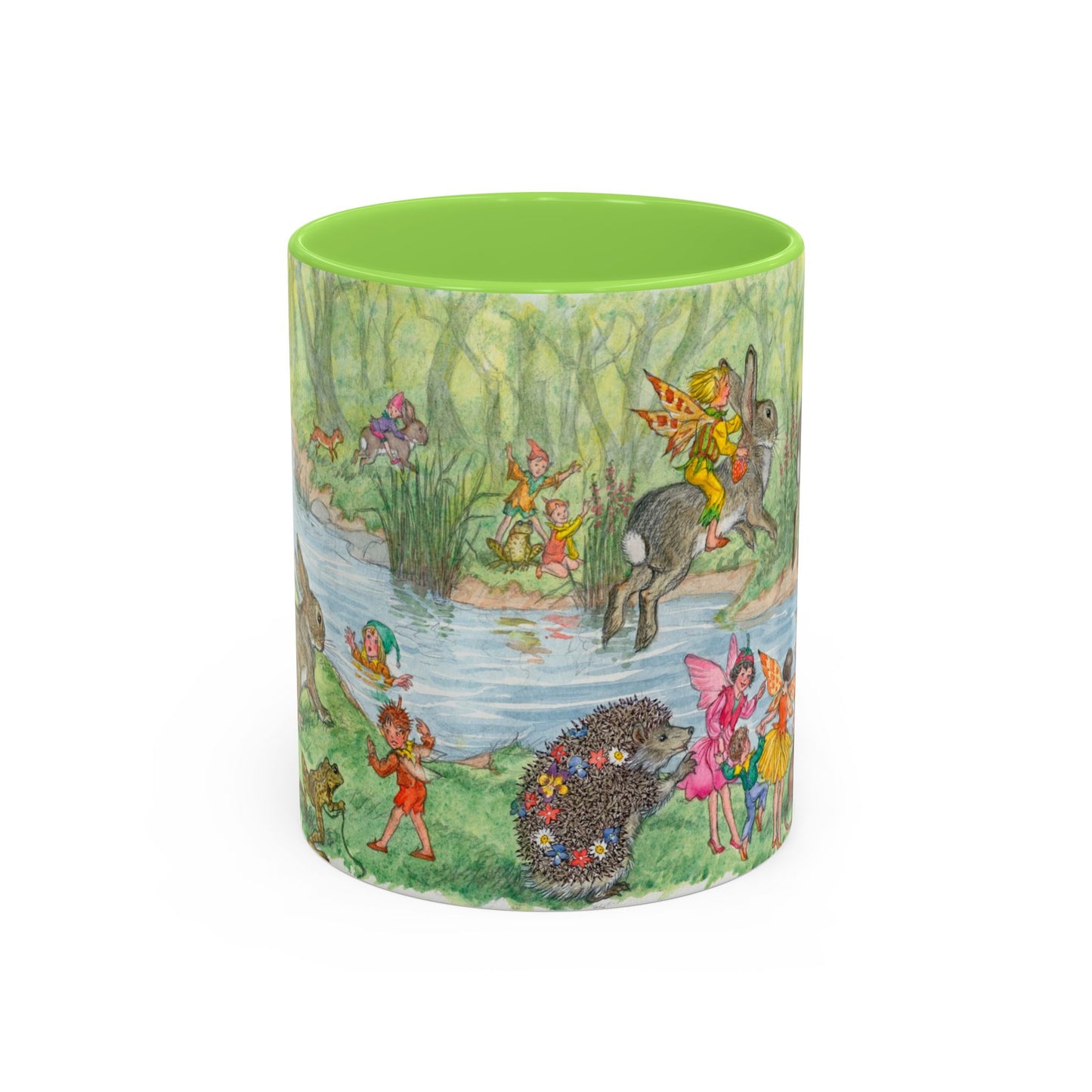 Fairy Rabbits Green Mug