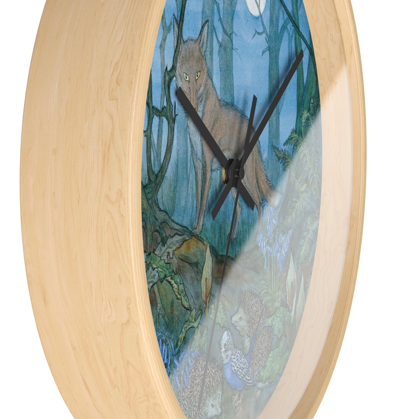 The Night Fox Wall Clock