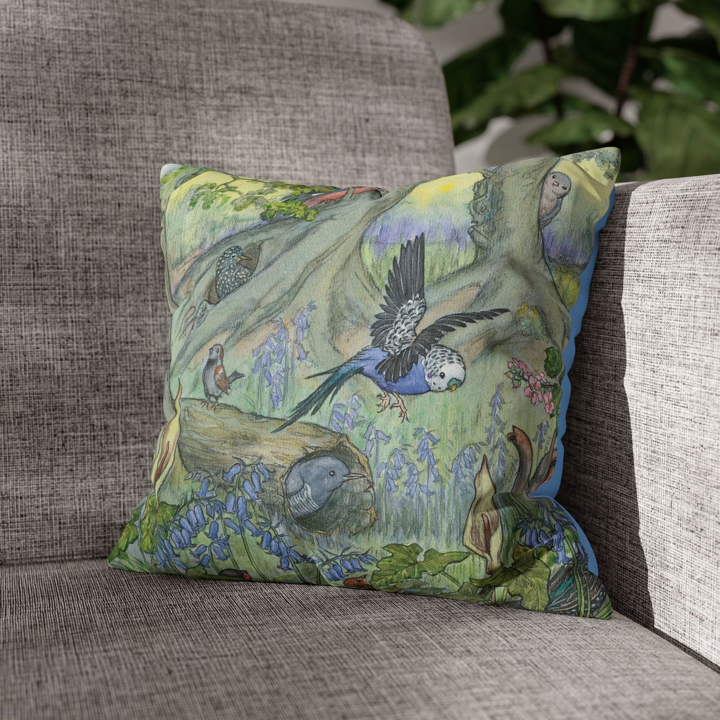 Faux suede pillow - Fly away