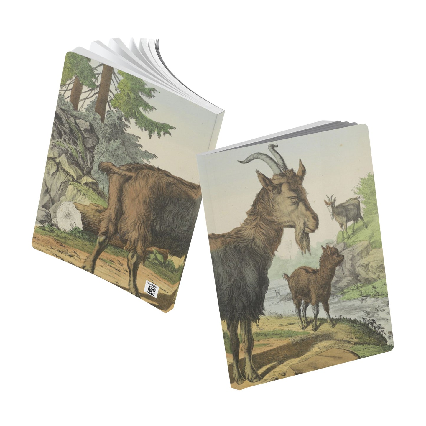 Softcover Journal - vintage goat