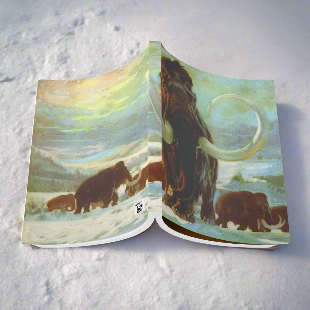 mammoth ice age notebook beast dinosaur journal lined paper journaling