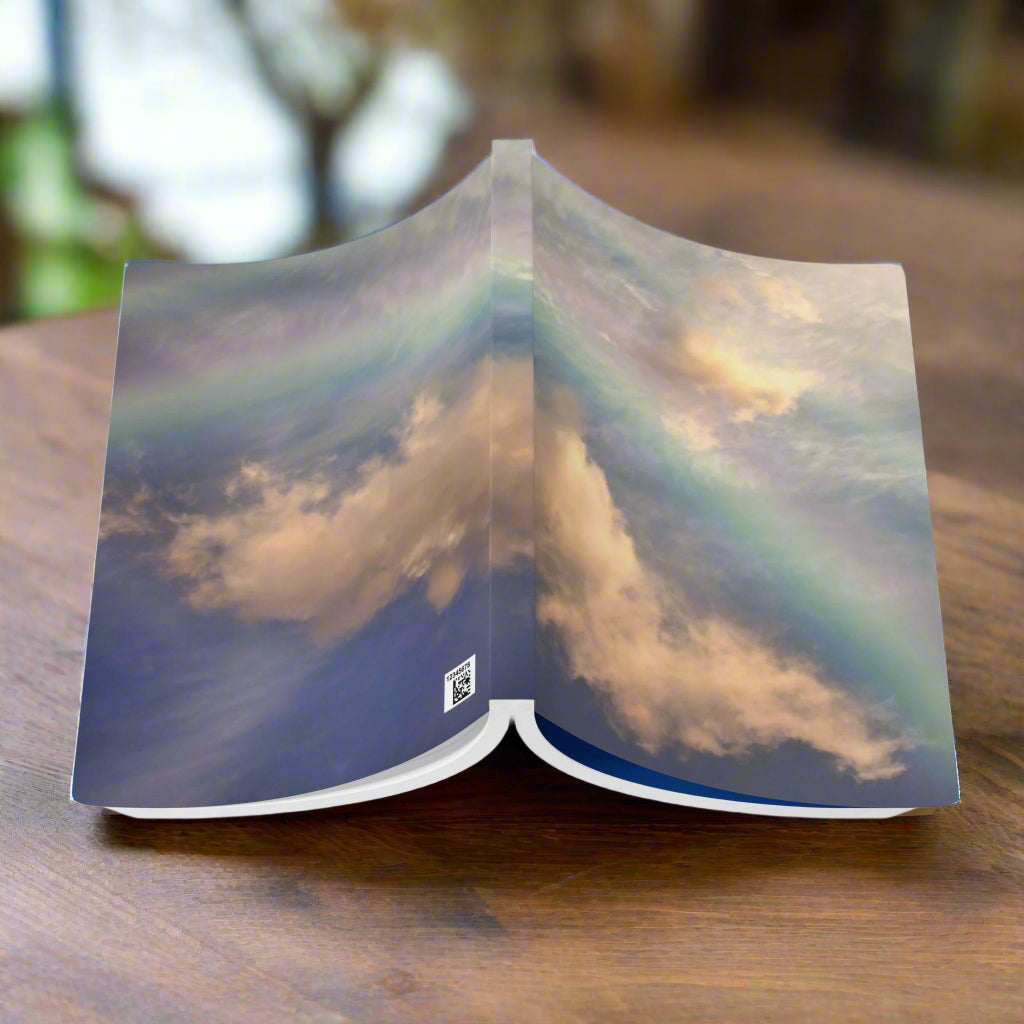cloud rainbow weather dream dreamy sun moon sky journal journaling note notebook softcover blue