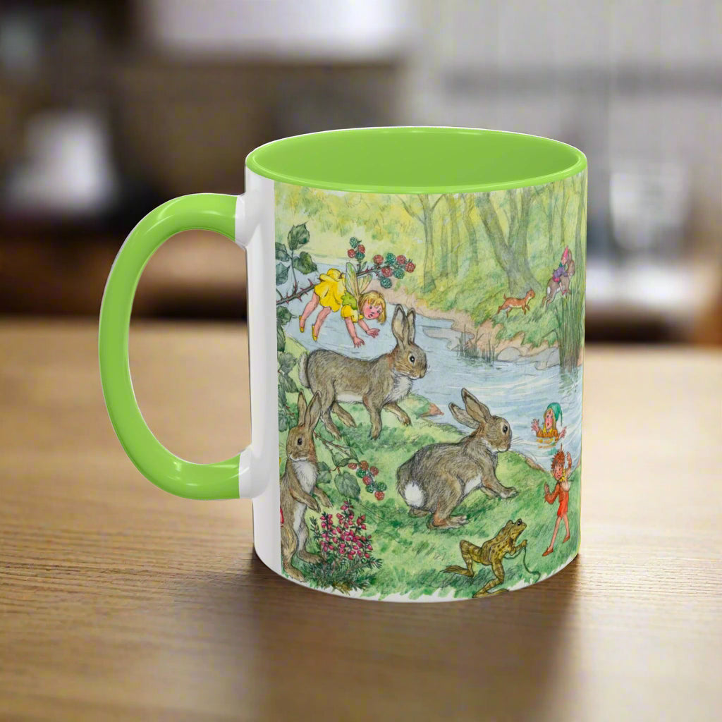 Fairy Rabbits Green Mug