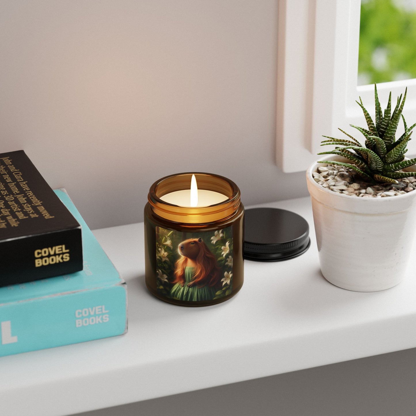 Scented Soy Candle - Pre-Raphaelite capybara