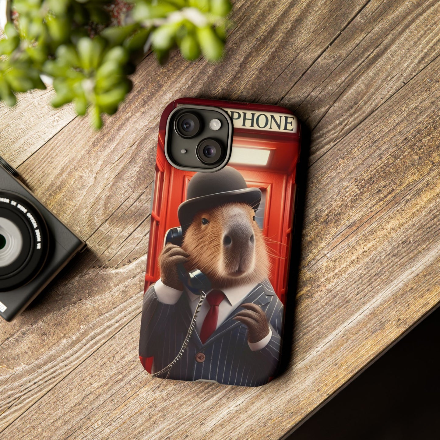 iPhone 15 case - British Businessman Capybara design