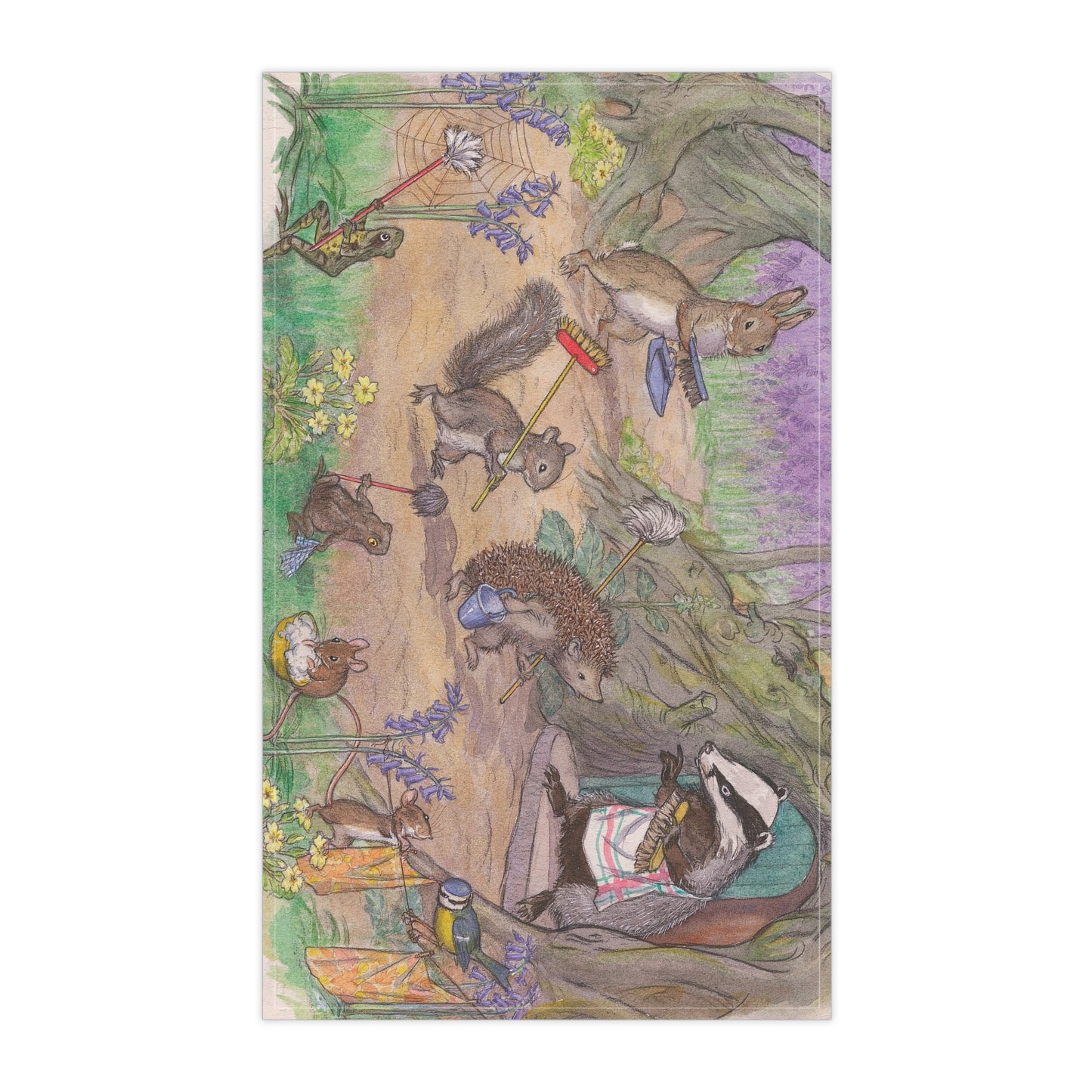 Badger's Spring Clean Tea Towel