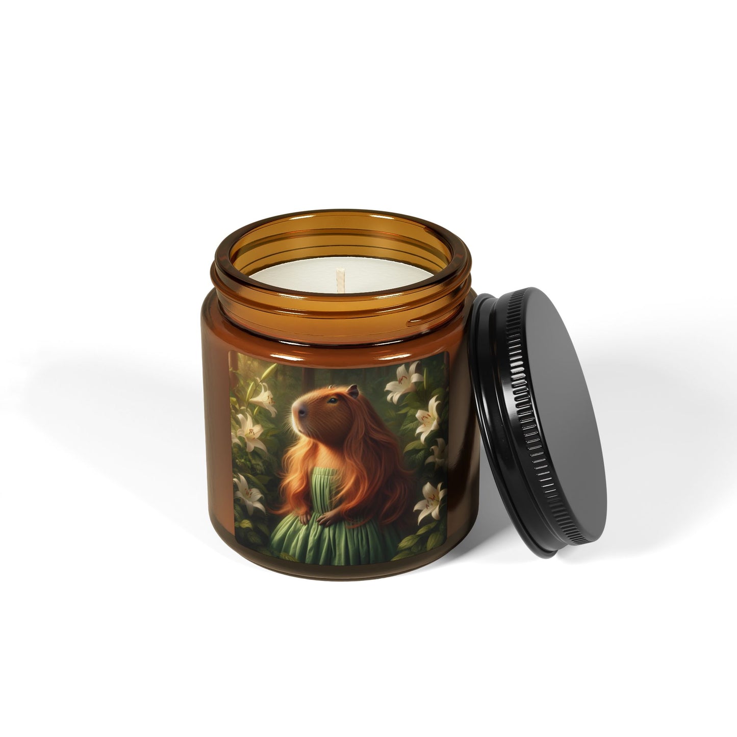 Scented Soy Candle - Pre-Raphaelite capybara