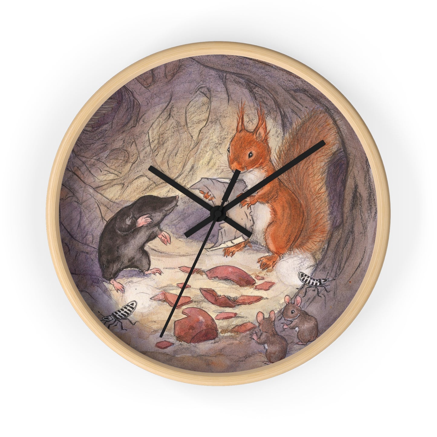 The Squirrel Plan Wall Clock