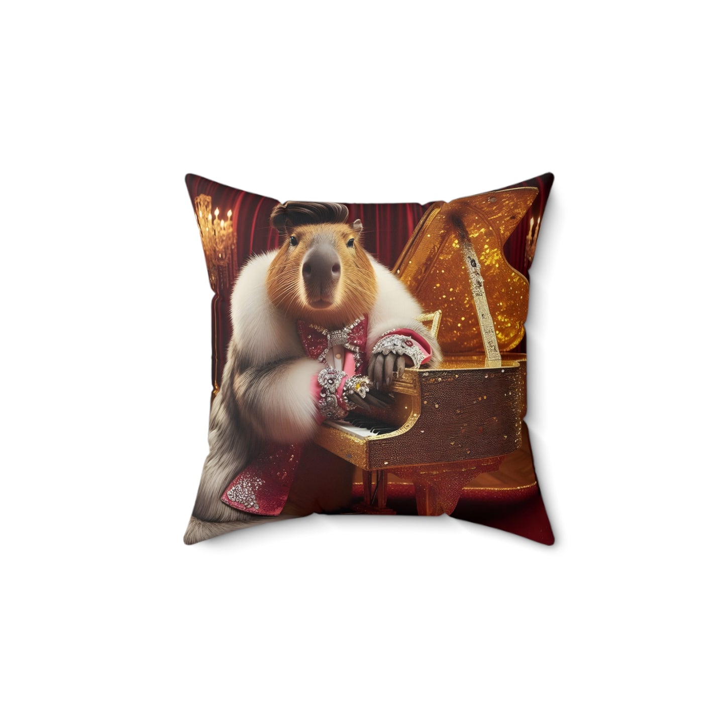 Square Pillow - capybara Liberace