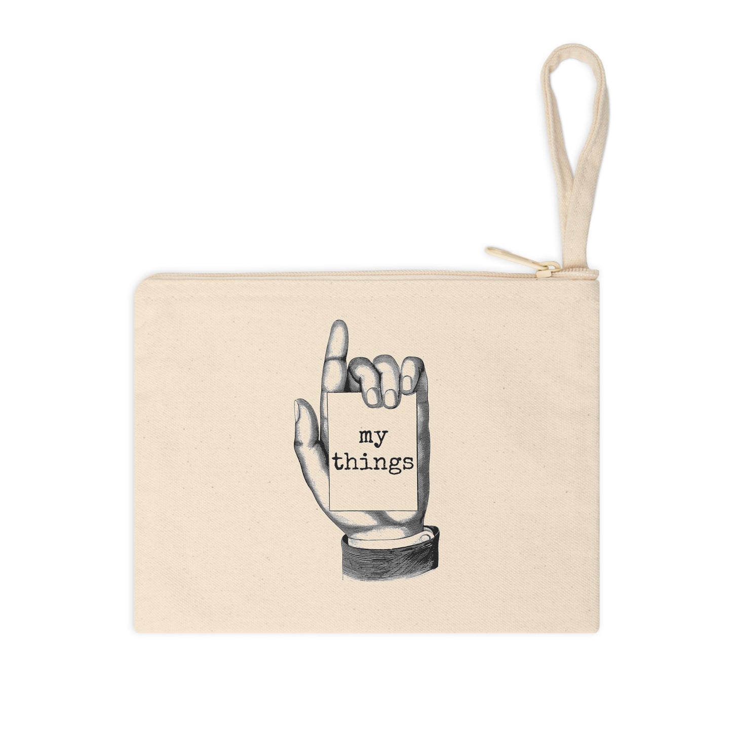 misc. miscellaneous  my things funny illustration Victorian canvas zip bag pouch tote mini purse suitcase rucksack carry organize store storage office work home house lady woman funny humor cotton canvas gift present man