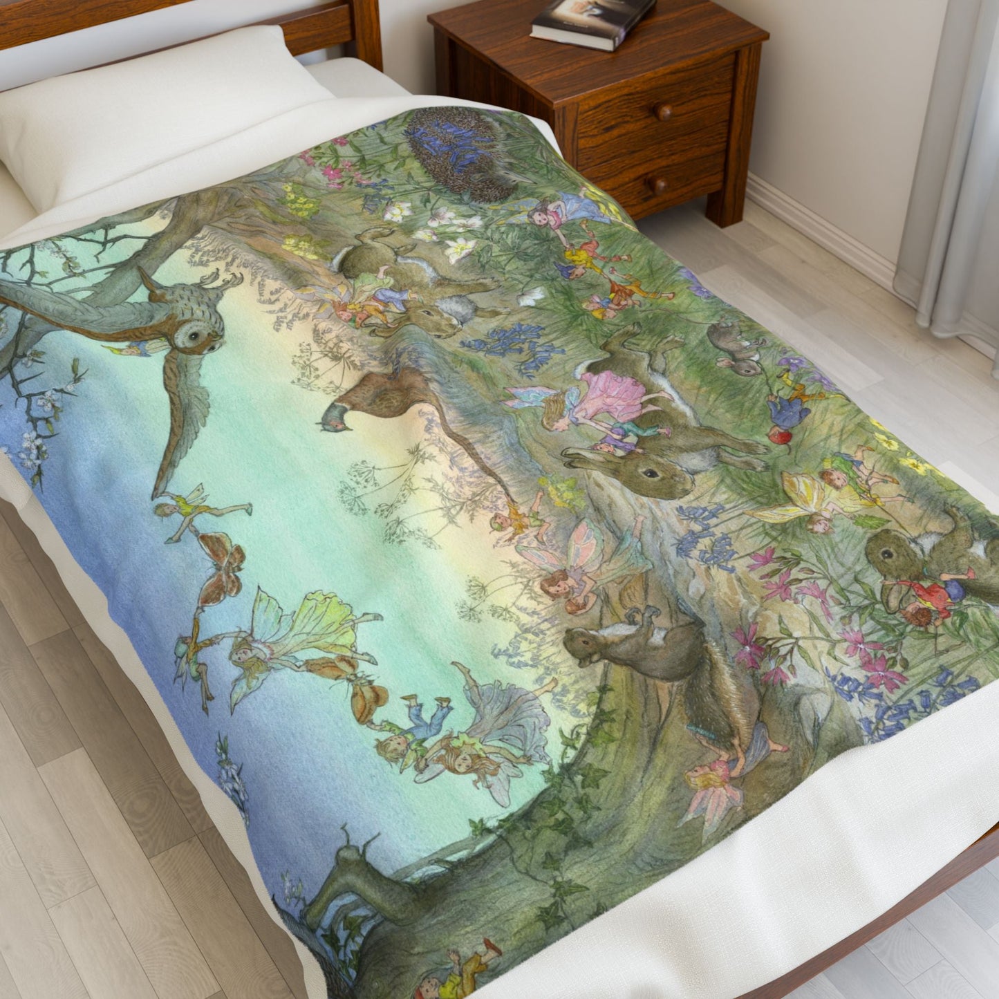 Rabbit Fairies Plush Blanket