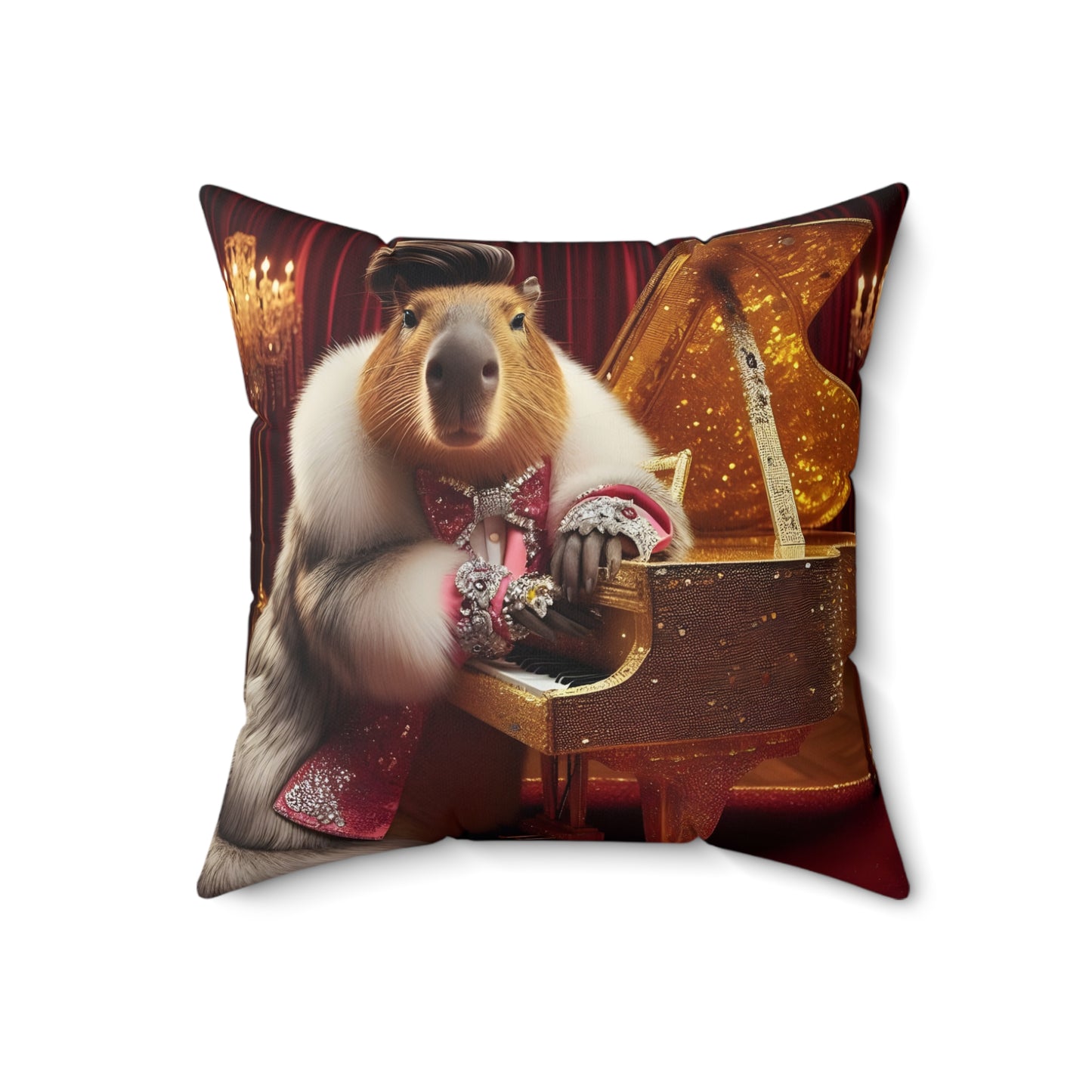 Square Pillow - capybara Liberace