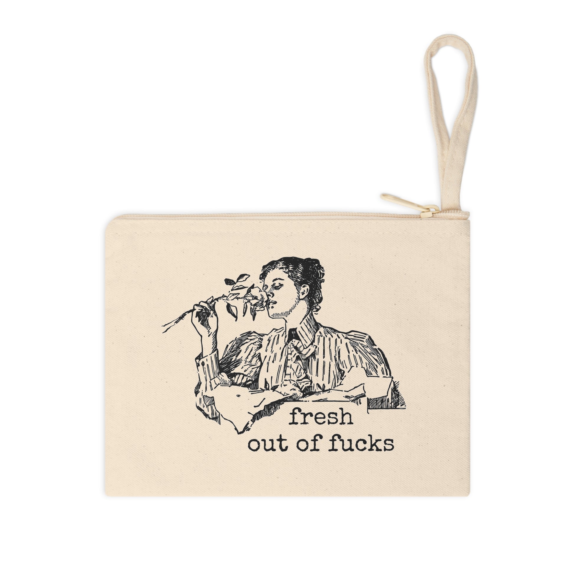 dear aunt flow rude period menstruate monthly tampon sanitary pad funny illustration Victorian canvas zip bag pouch tote mini purse suitcase rucksack carry organize store storage office work home house lady woman funny humor cotton canvas gift present 