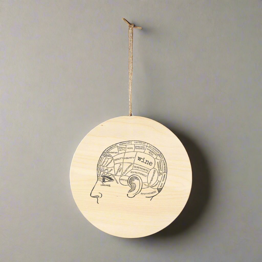 Wooden Sign - wine brain