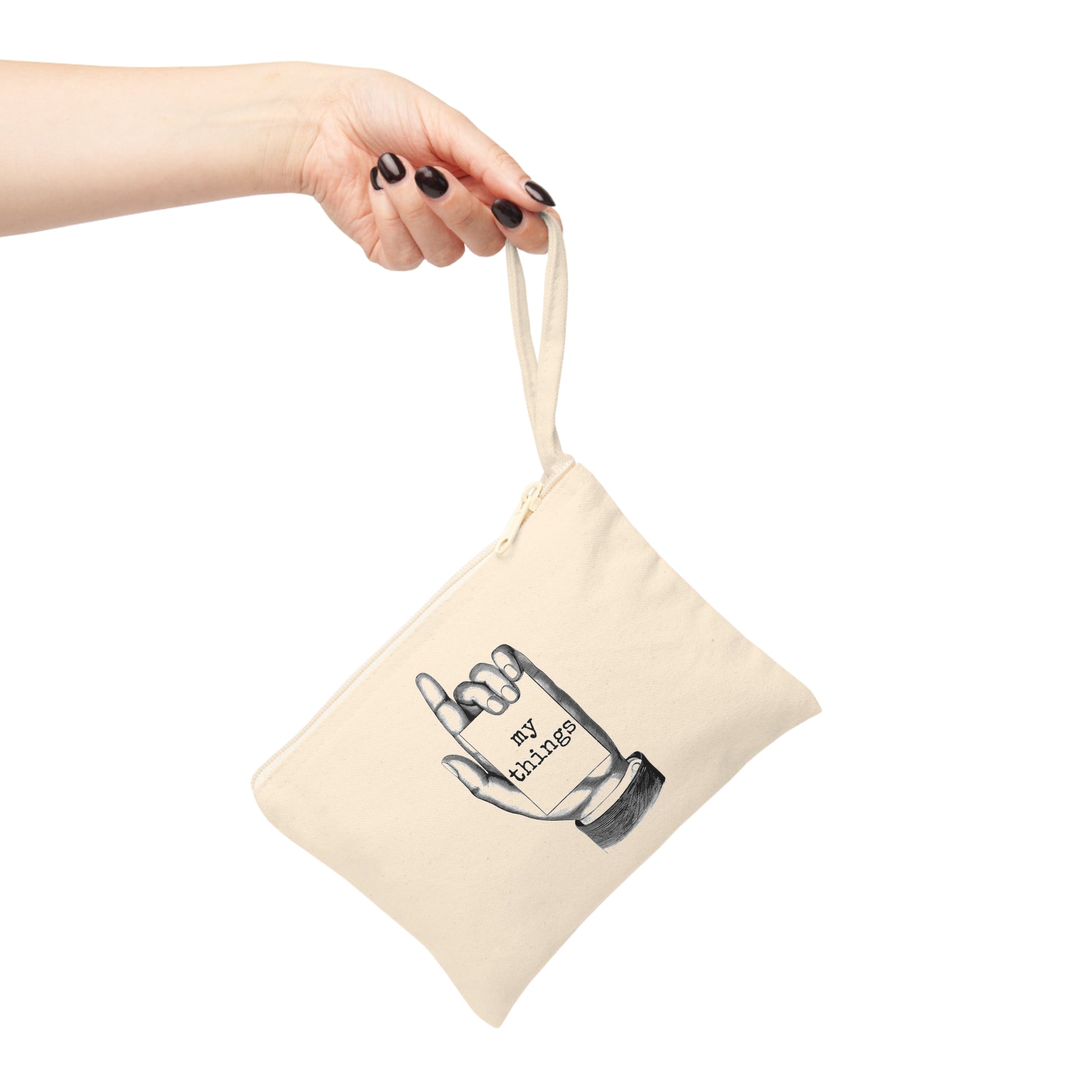 misc. miscellaneous  my things funny illustration Victorian canvas zip bag pouch tote mini purse suitcase rucksack carry organize store storage office work home house lady woman funny humor cotton canvas gift present man