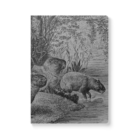 Softcover Journal - vintage capybara illustration