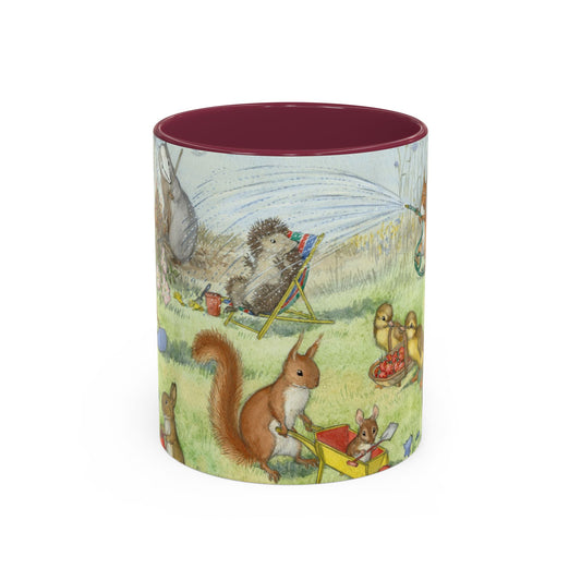 Summer Shower Maroon Mug