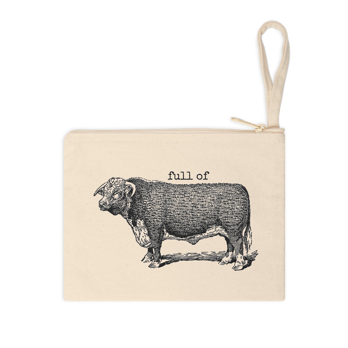 Canvas zip bag - full of bull