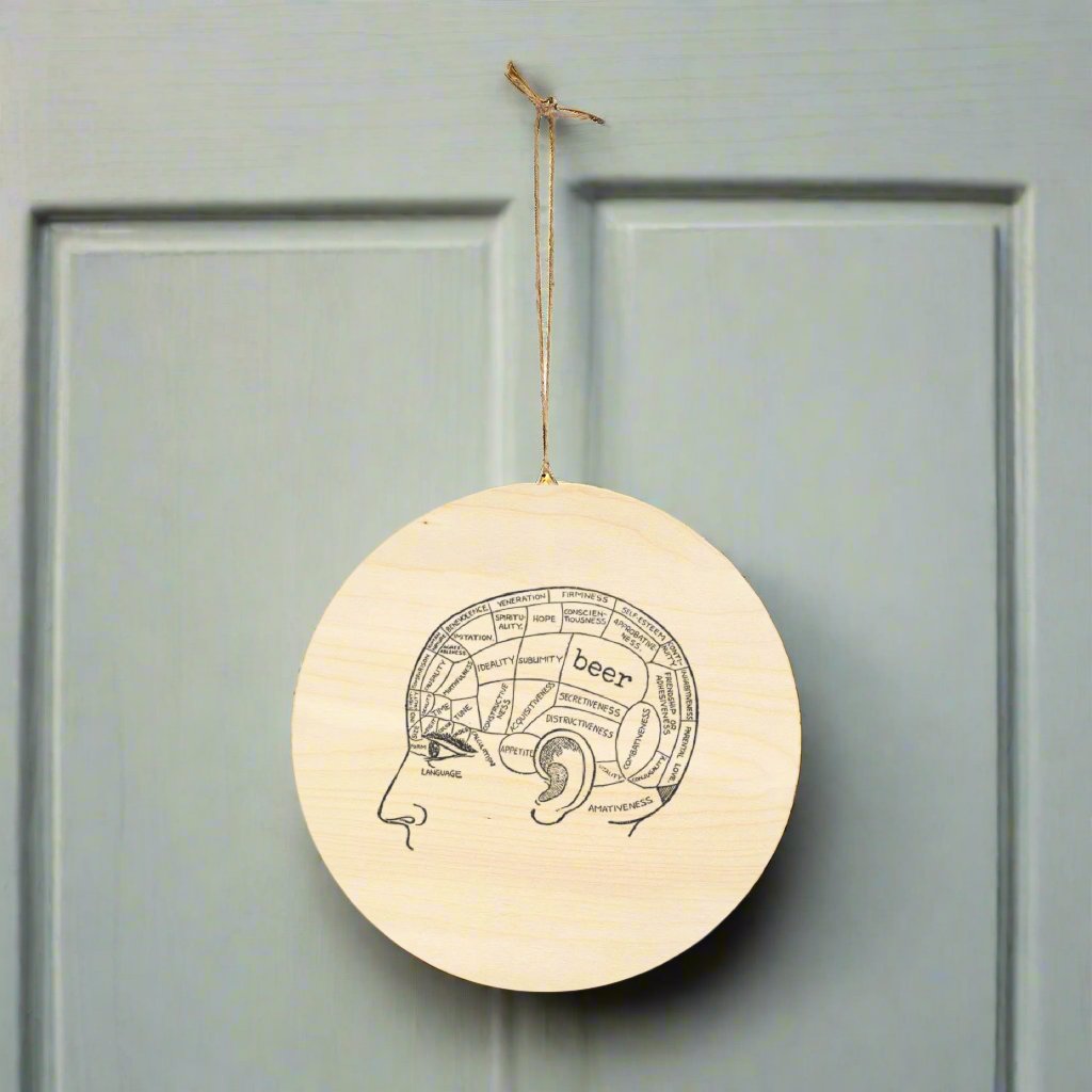 Wooden Sign - beer brain