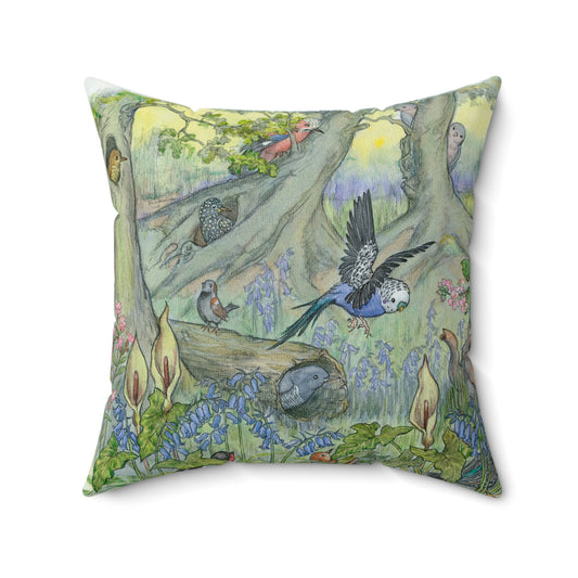 Faux suede pillow - Fly away