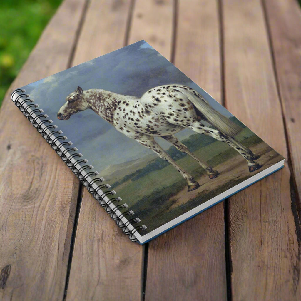 Notebook with a horse illustration on the cover