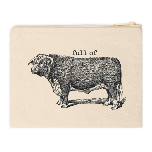 Canvas zip bag - full of bull