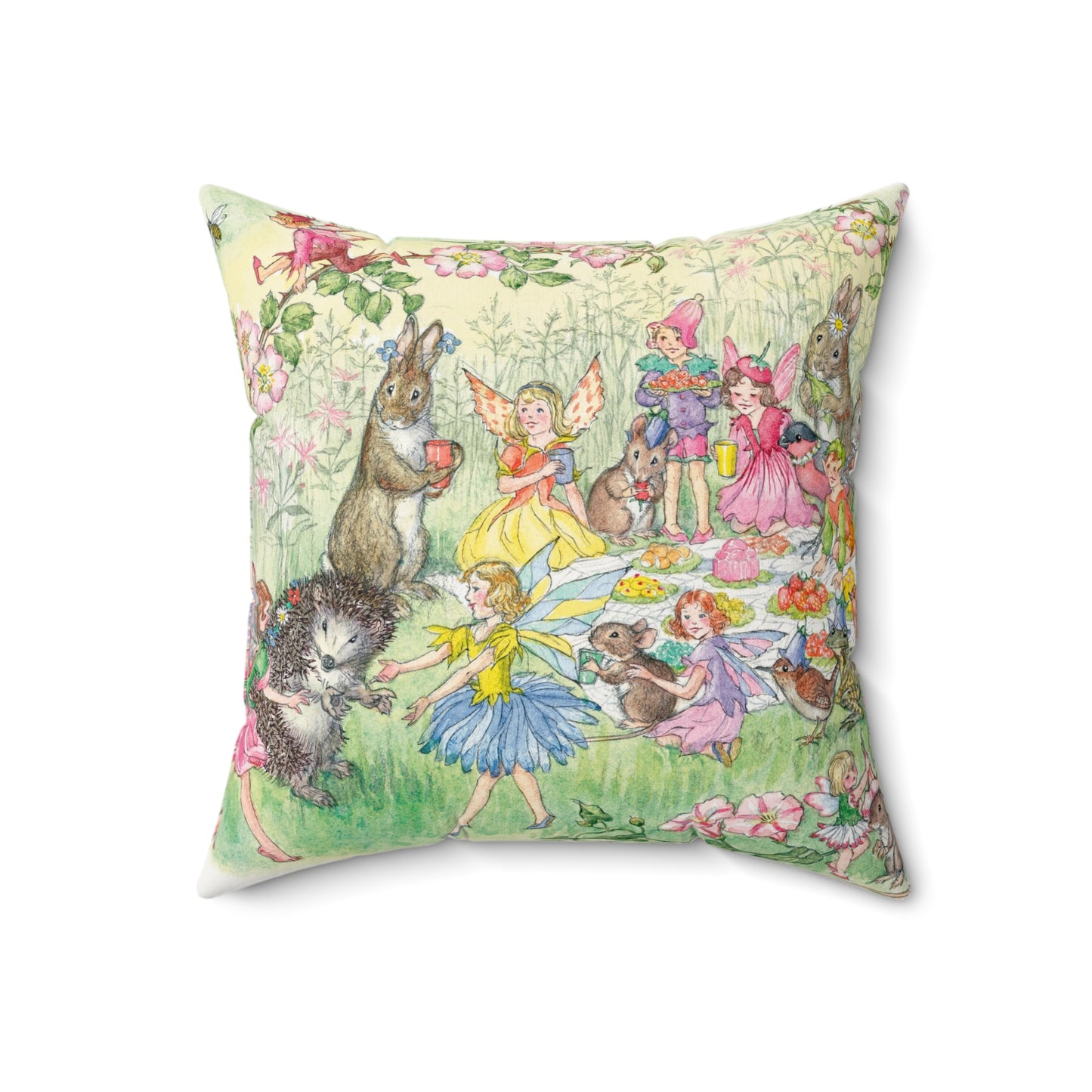 Faux suede pillow - The Fairy Picnic